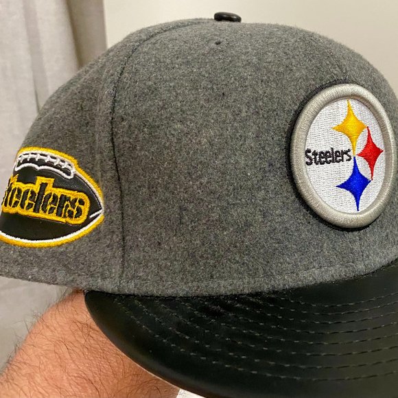 New Era Other - New Rare Pittsburgh Steelers New Era "Leather Melt 59Fifty Fitted Throwback Hat